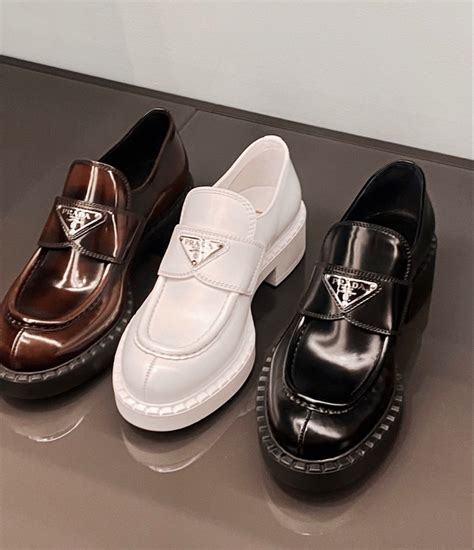 shiny prada loafers|Women's Prada Platform Shoes .